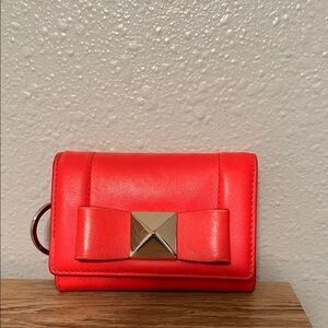 Kate Spade orange Bow Accent Women's card holder